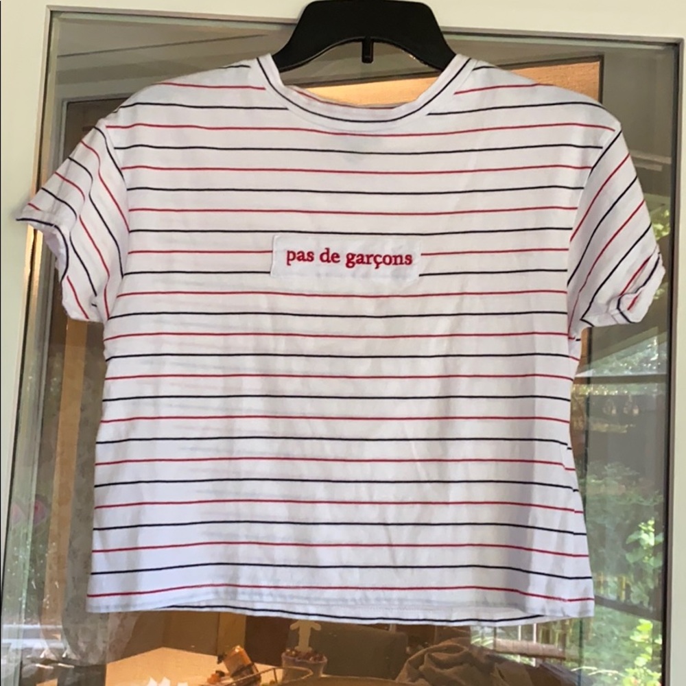 Top shop cute crop striped top